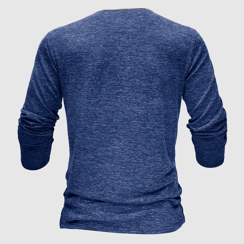 Men's two-tone long sleeve shirt