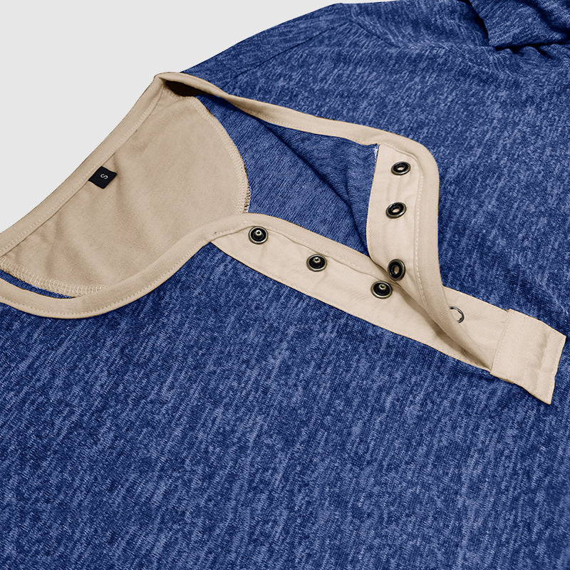 Men's two-tone long sleeve shirt