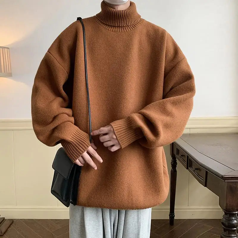 Men's oversized turtleneck sweater