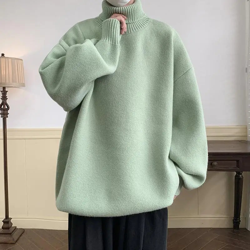 Men's oversized turtleneck sweater