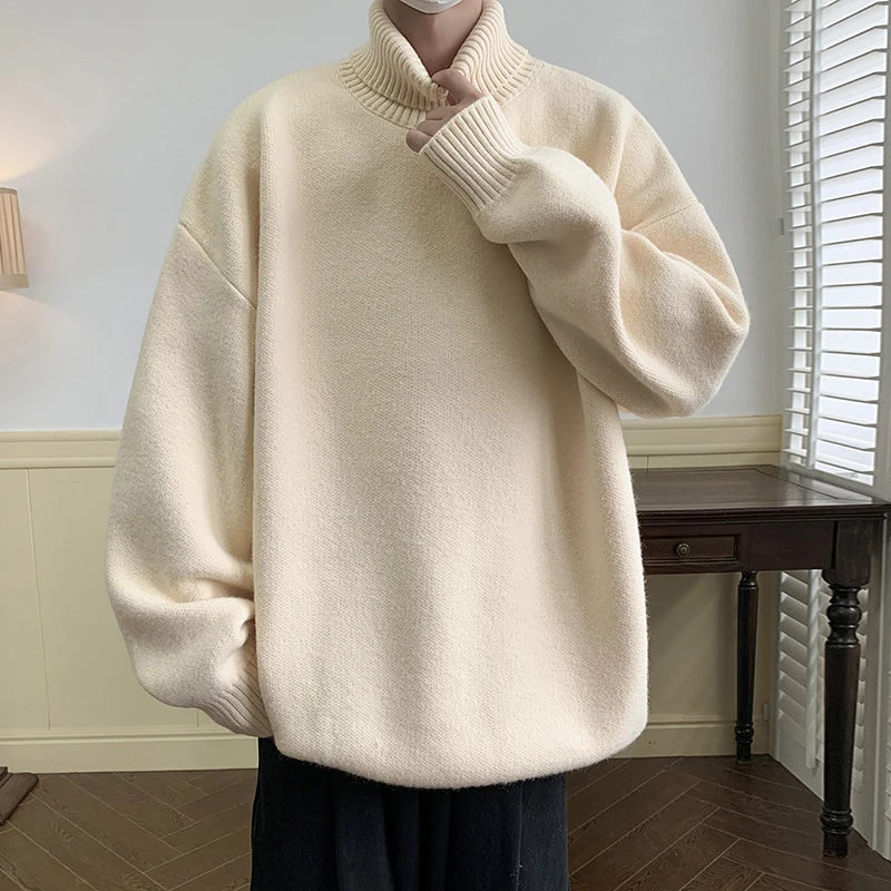Men's oversized turtleneck sweater