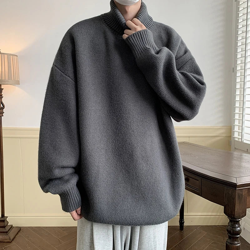 Men's oversized turtleneck sweater