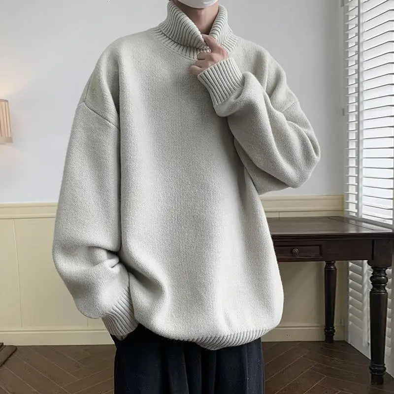 Men's oversized turtleneck sweater