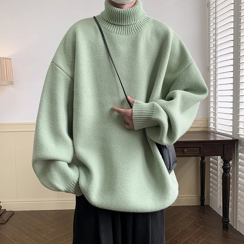 Men's oversized turtleneck sweater