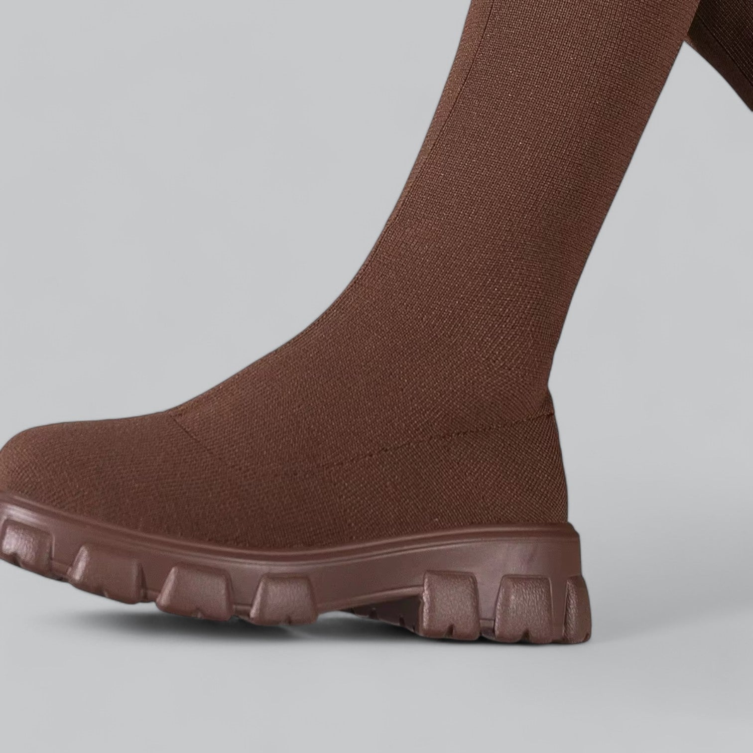 Women's knee high boots with chunky platform heel