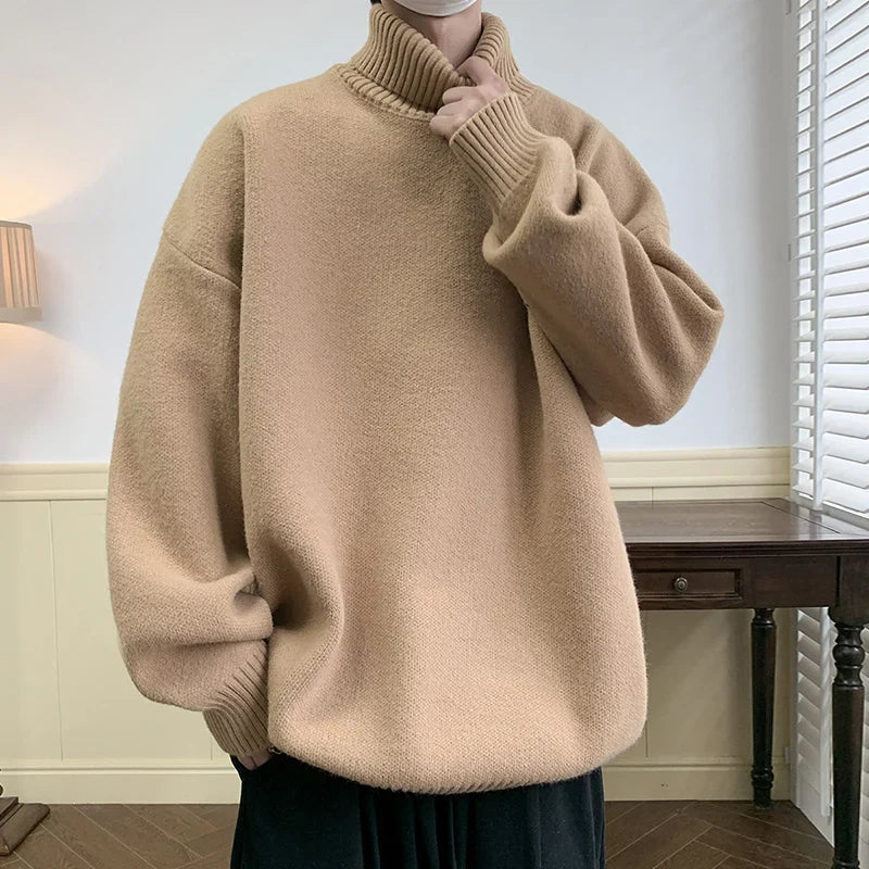 Men's oversized turtleneck sweater