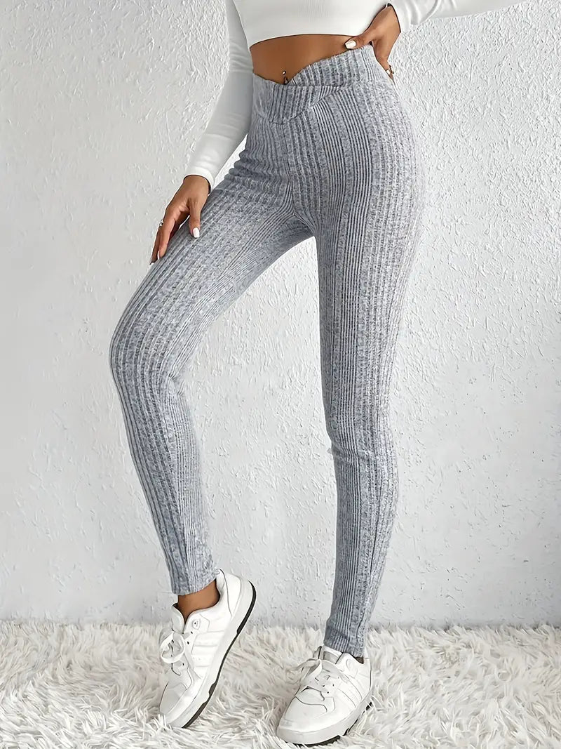 Ribbed High-Waisted Leggings