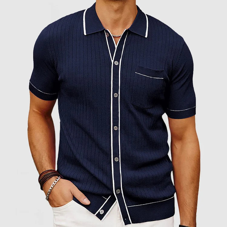 Classic casual knit shirt for men