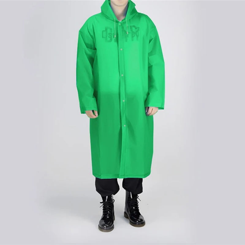 Long waterproof raincoat