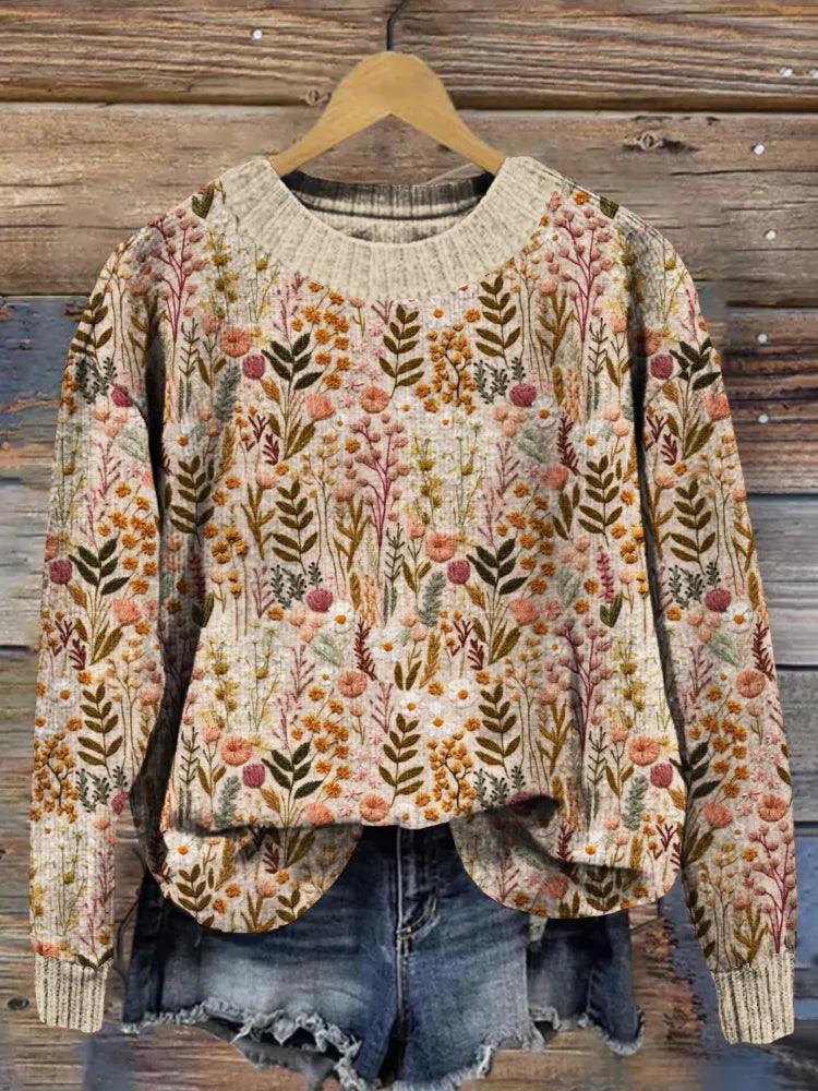 Women's floral jumper