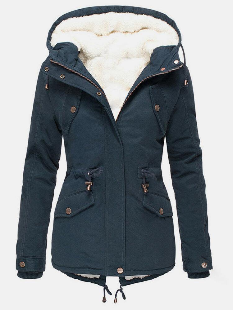 Winter coat with soft hood