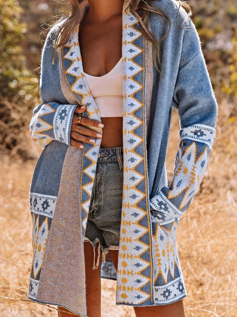 Aztec pattern cardigan