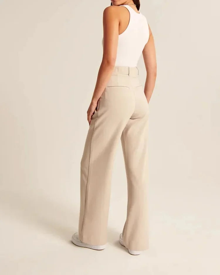 Palazzo trousers with a high waist and wide leg