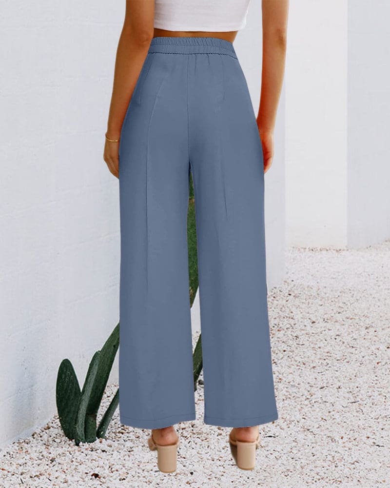 High-waisted trousers