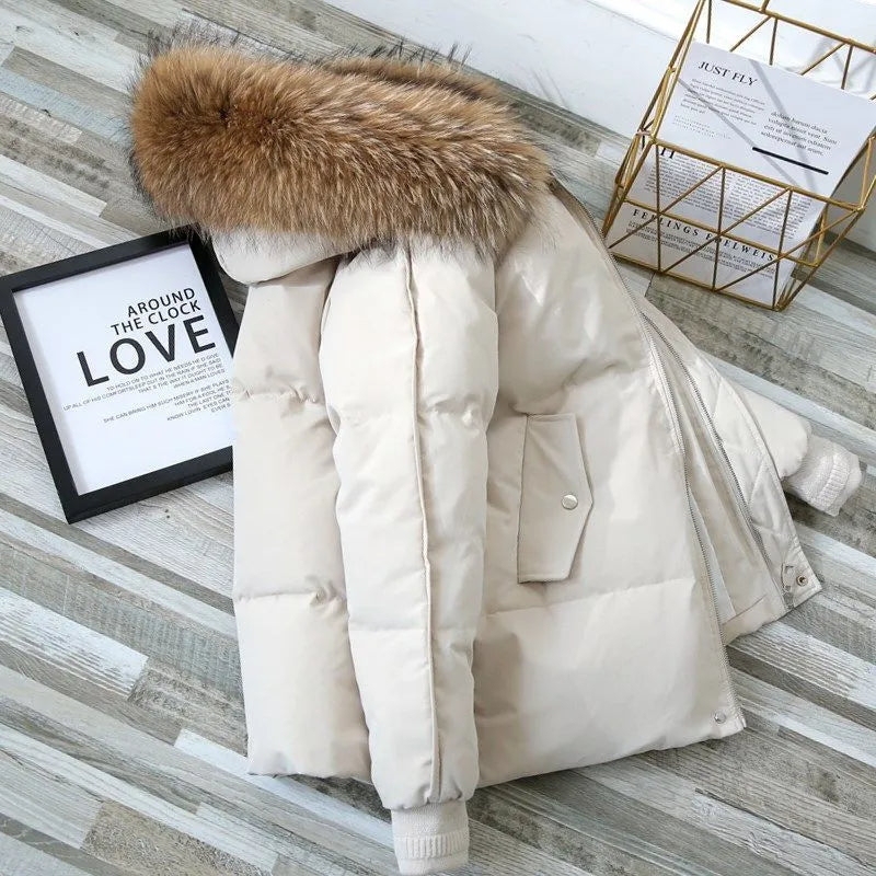 Nordiva - Warm winter coat with faux fur