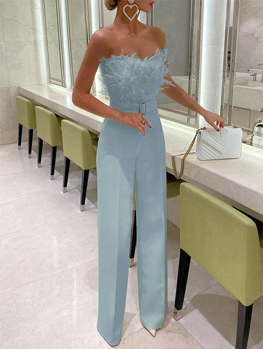 Elegant jumpsuit with slim-fit top