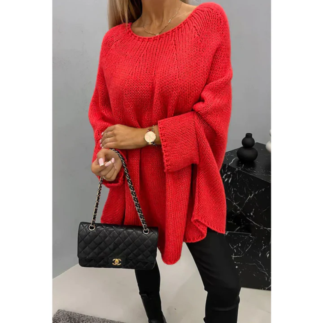 Angelica | Knitted Drape Sweater For Women