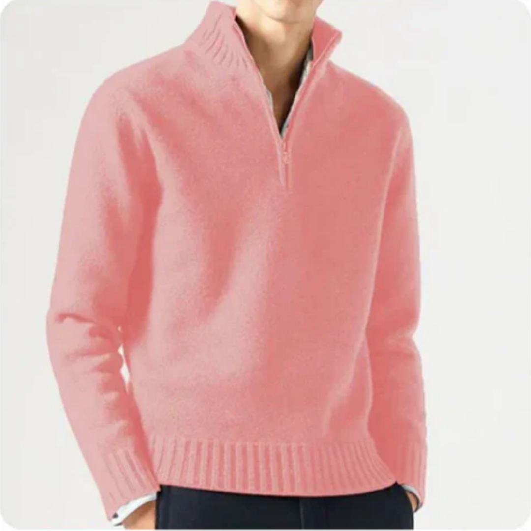 Gerdo | Casual Winter Half Zip Knitted Sweater For Men