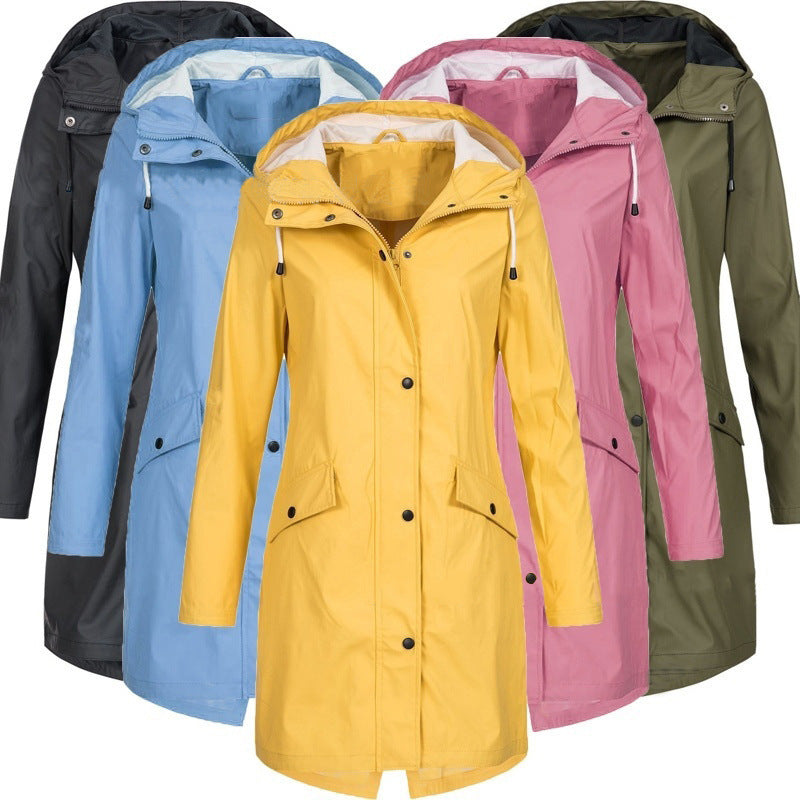 Waterproof trench coat for women