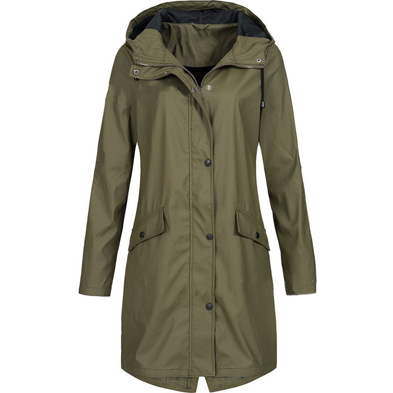 Waterproof trench coat for women