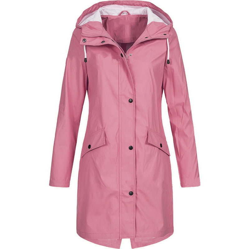 Waterproof trench coat for women