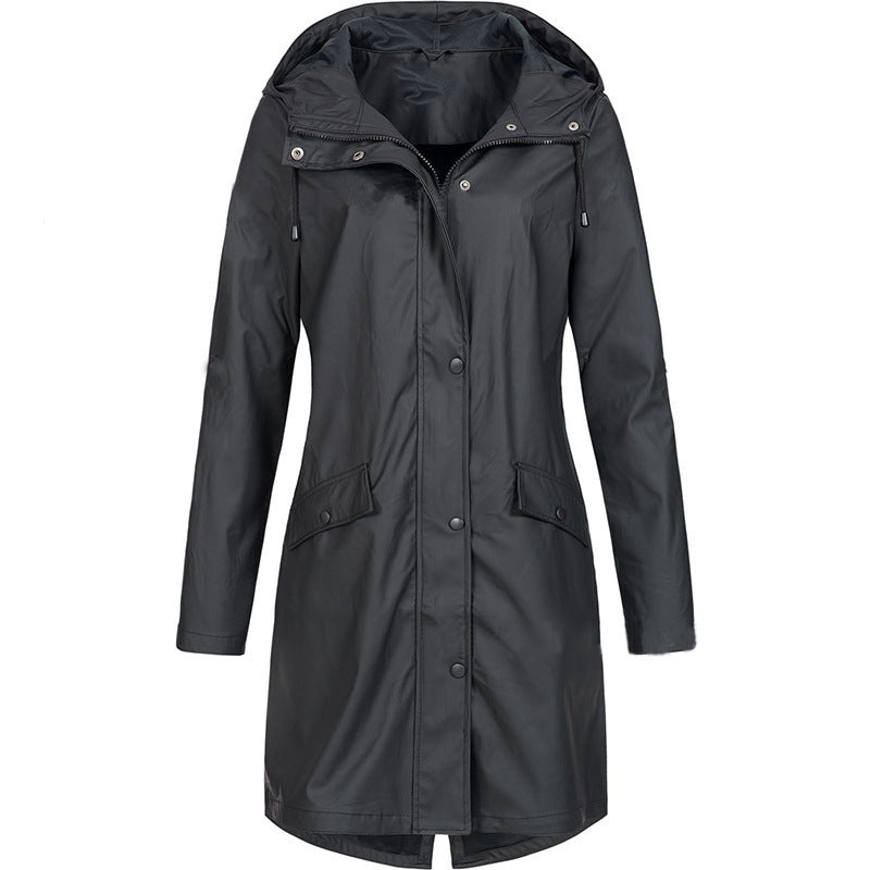 Waterproof trench coat for women