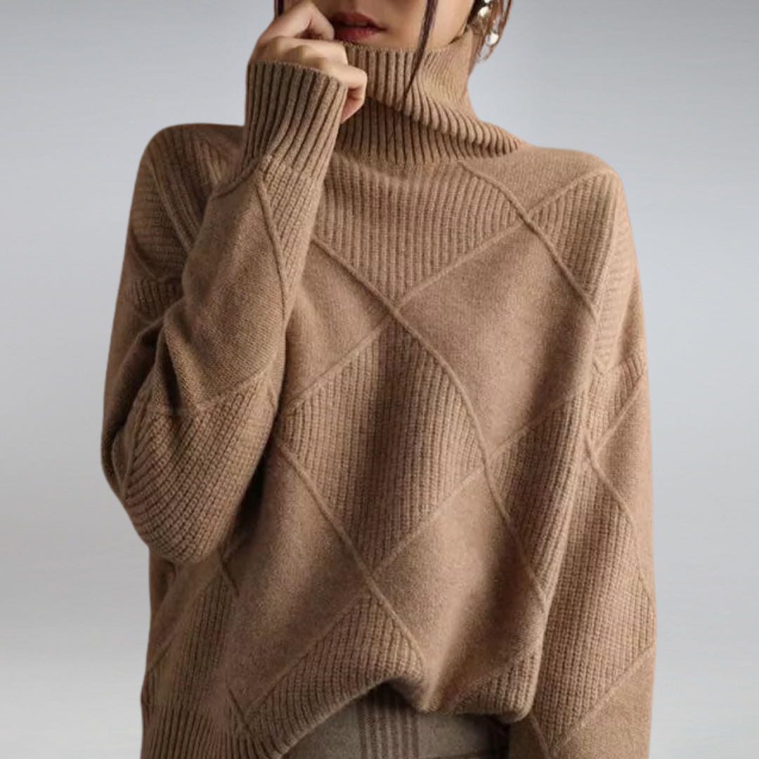 Adelialim | Winter Turtleneck Knitted Sweater For Women