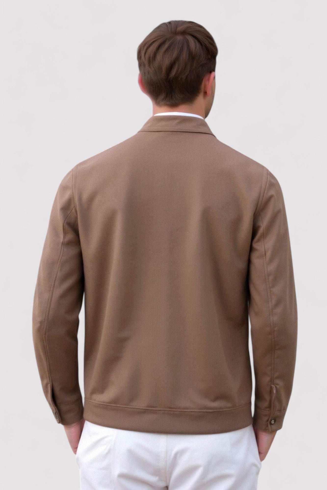 Ancien | Men's Quiet Luxury Leather Stand Collar Jacket