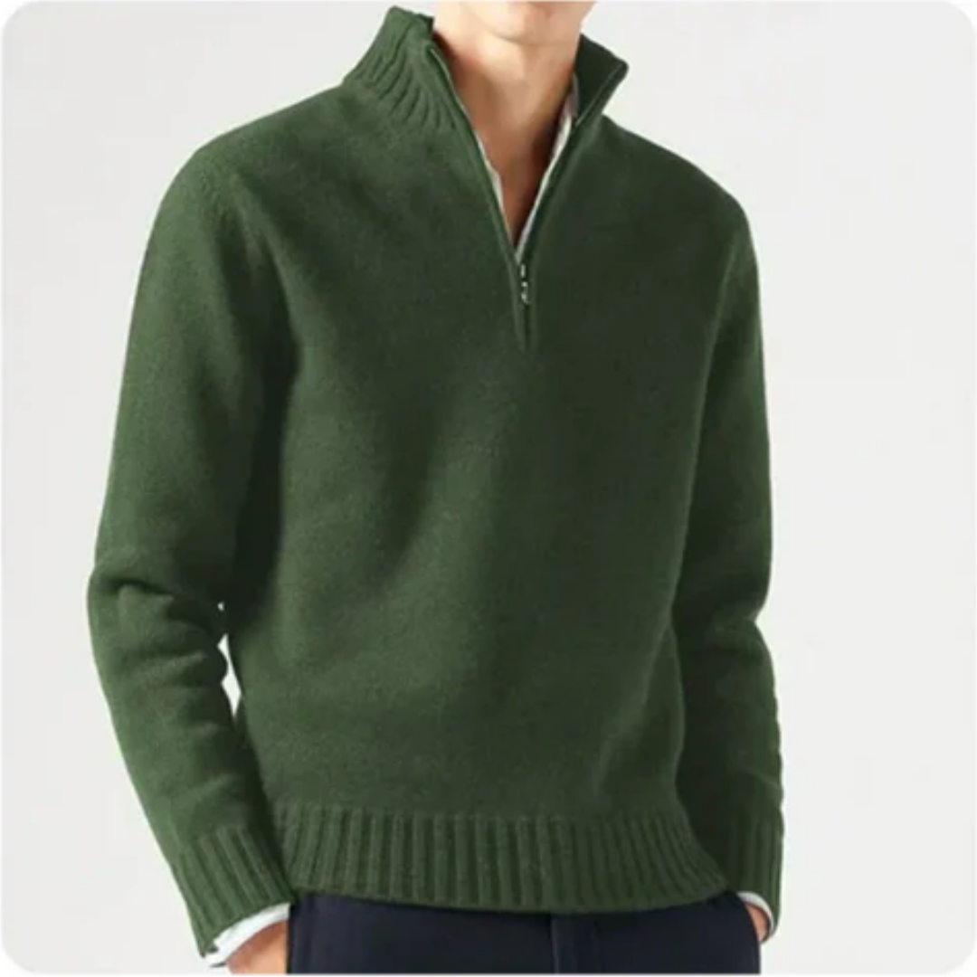 Gerdo | Casual Winter Half Zip Knitted Sweater For Men