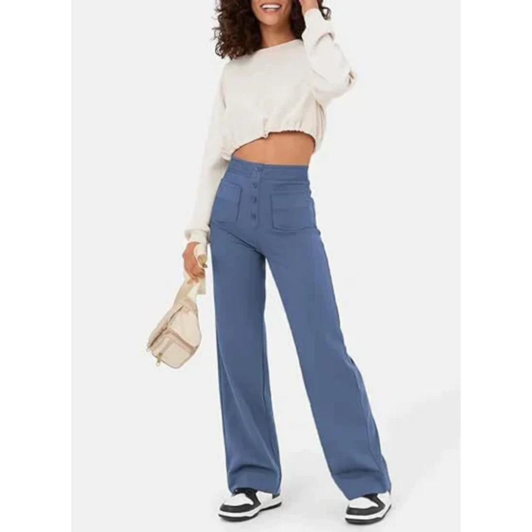 Belle | High Waist Wide Leg Jeans For Women