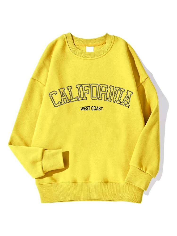 California West Coast sweatshirt with oversized fit - women's jumper