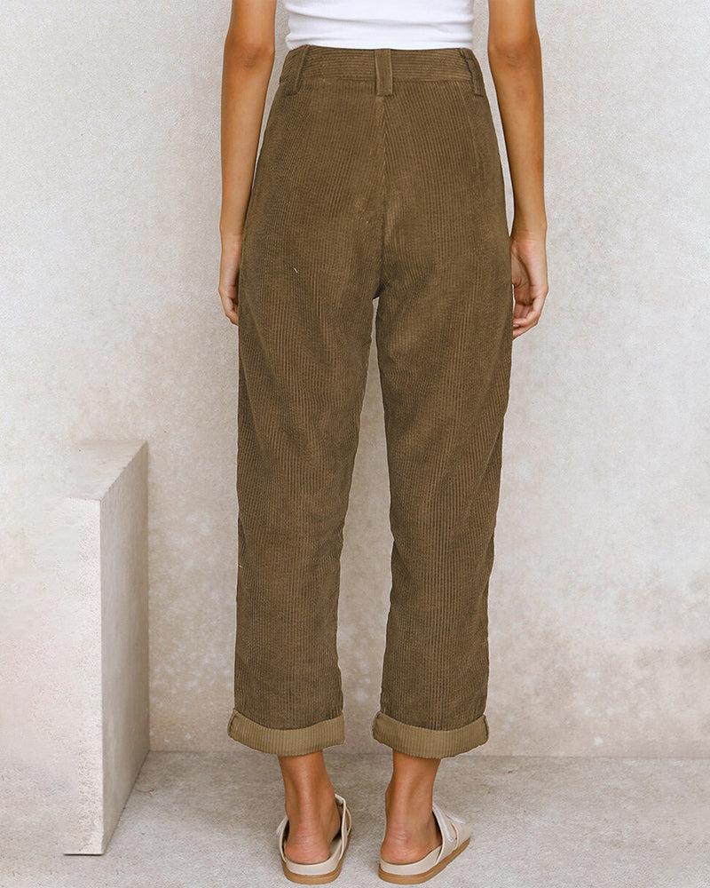 Corduroy trousers for women