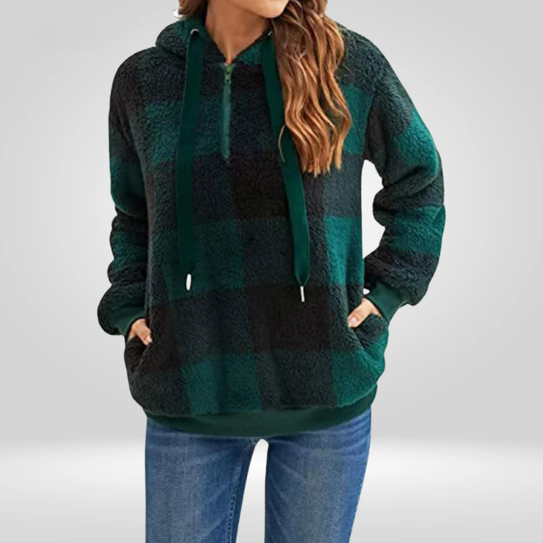 Roxanne | Long Plaid Jacket For Women