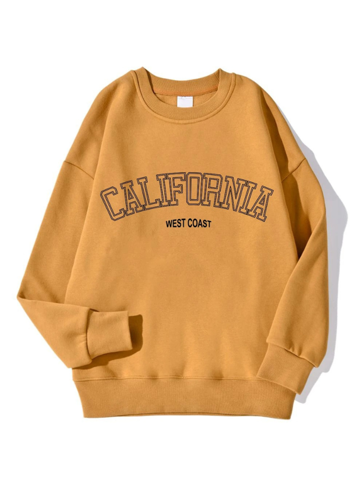 California West Coast sweatshirt with oversized fit - women's jumper