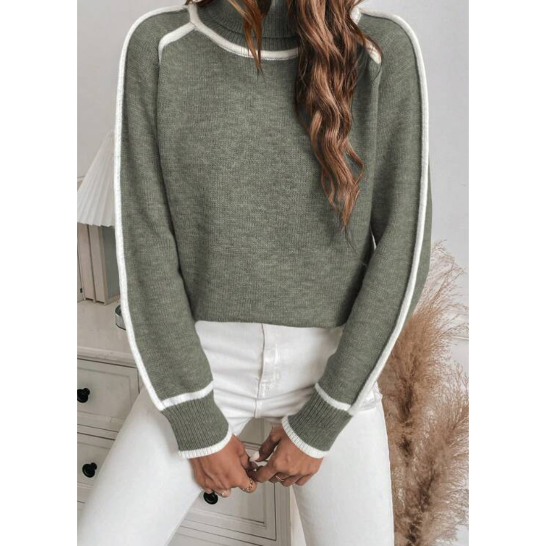 Arianwenam | Turtleneck Long Sleeves Warm Sweater For Women