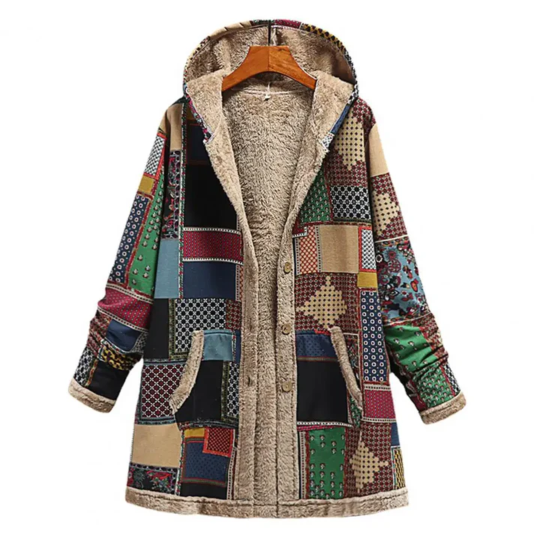 Genesis | Winter Plaid Coat With Hood For Women