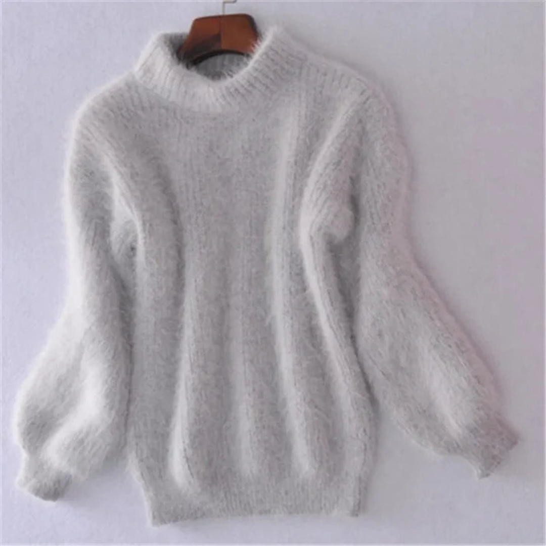 Clothildem | Warm Winter Round Neck Sweater For Women