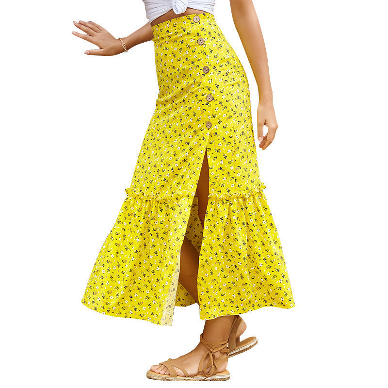 Modern Daisy Skirt A-Line Skirt High Waist