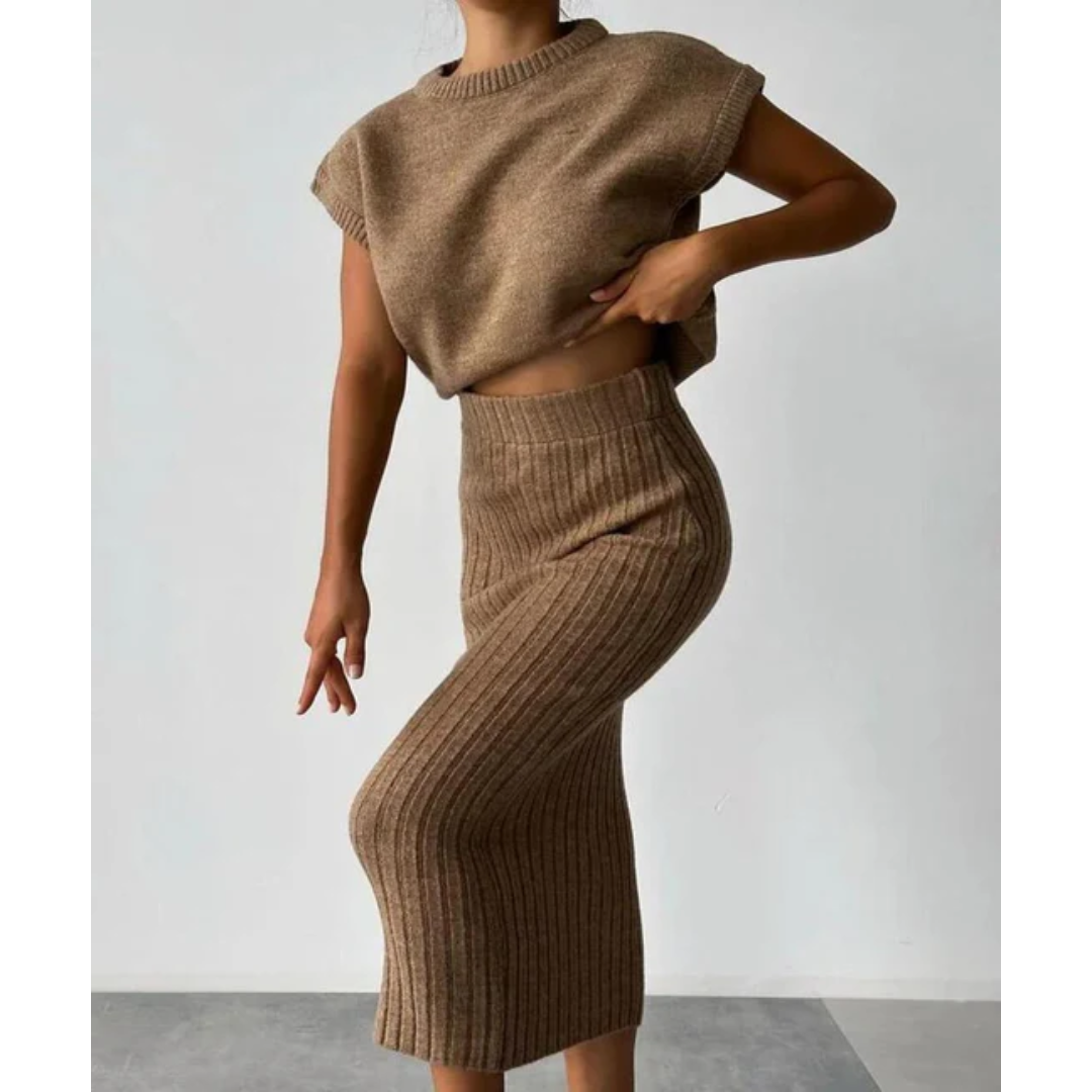 Clauzia | Cozy Knitted Two Piece Set For Women