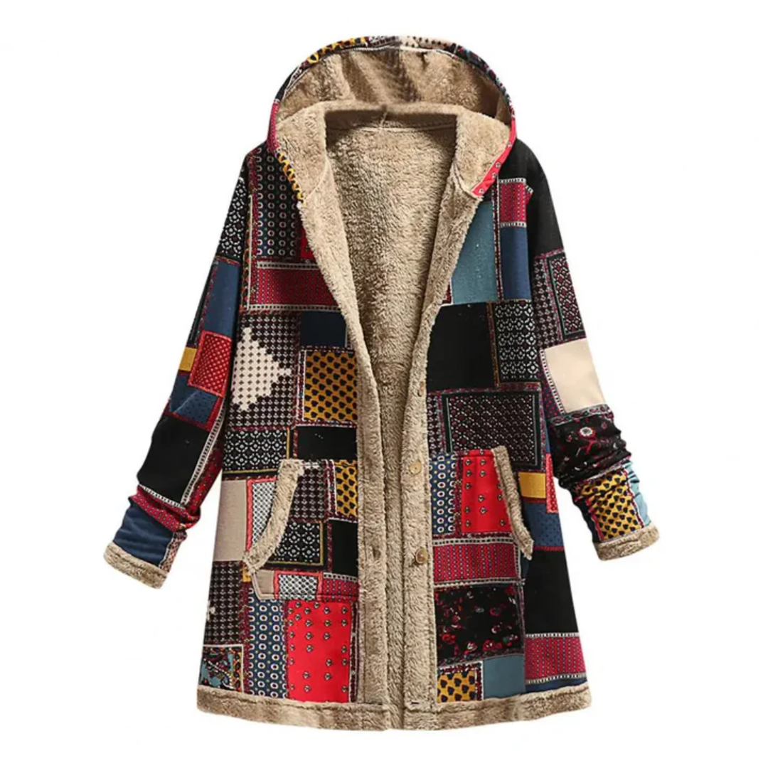 Genesis | Winter Plaid Coat With Hood For Women