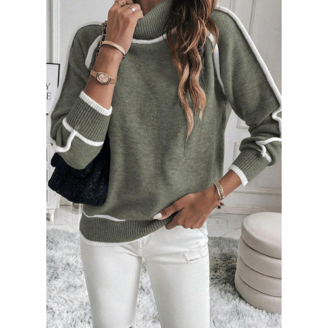 Arianwenam | Turtleneck Long Sleeves Warm Sweater For Women