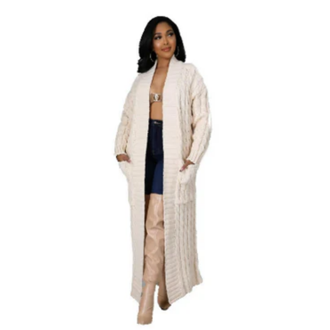 Suzan | Stylish Winter Long Knitted Cardigan For Women