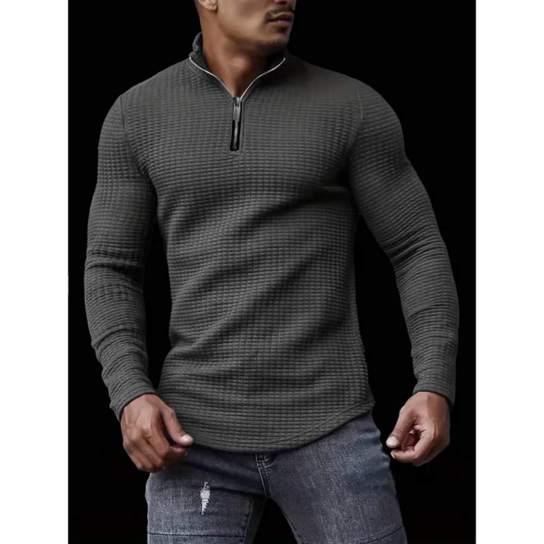 Rene | Half Zip Turtleneck Sweater For Men