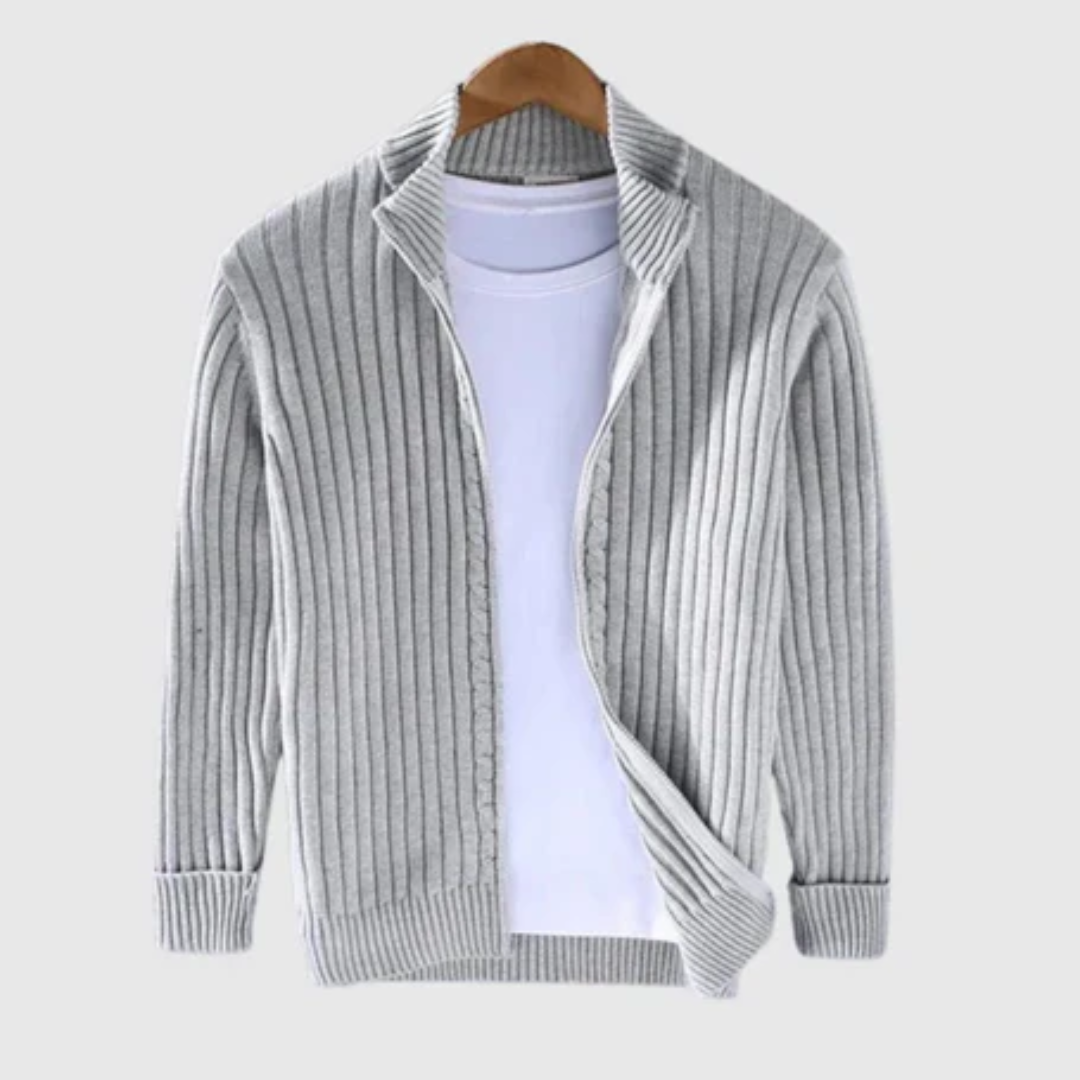 Fletcher | Casual Knitted Zip Up Jacket For Men