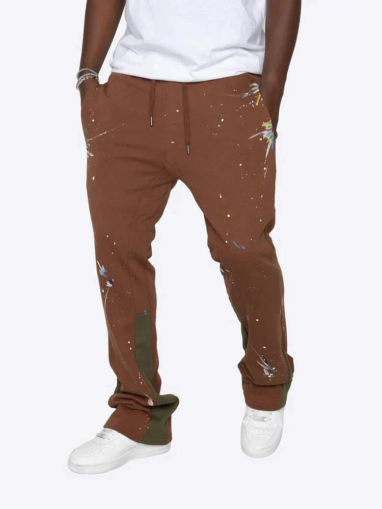 Colour splash flare sweatpants for relaxed days