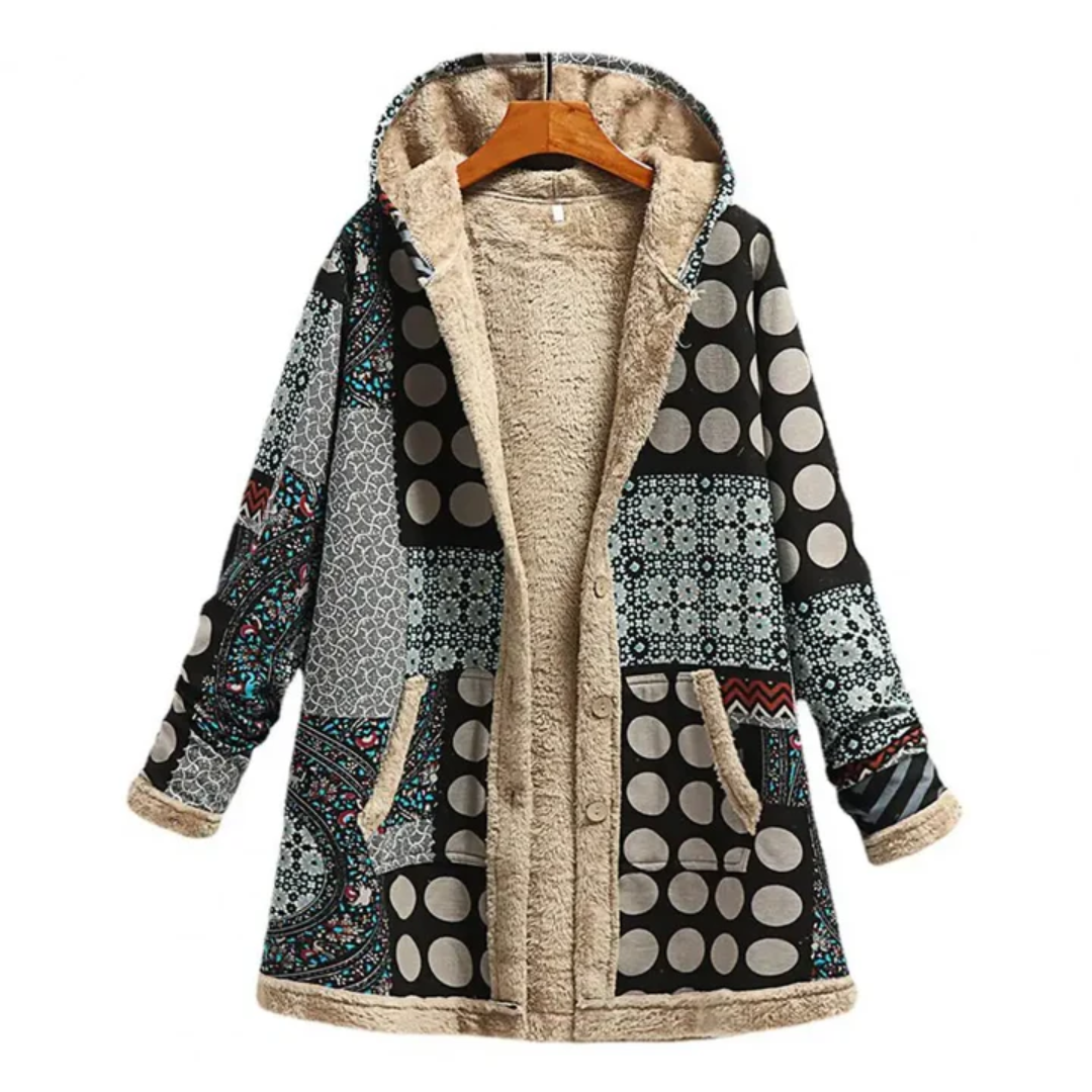 Genesis | Winter Plaid Coat With Hood For Women