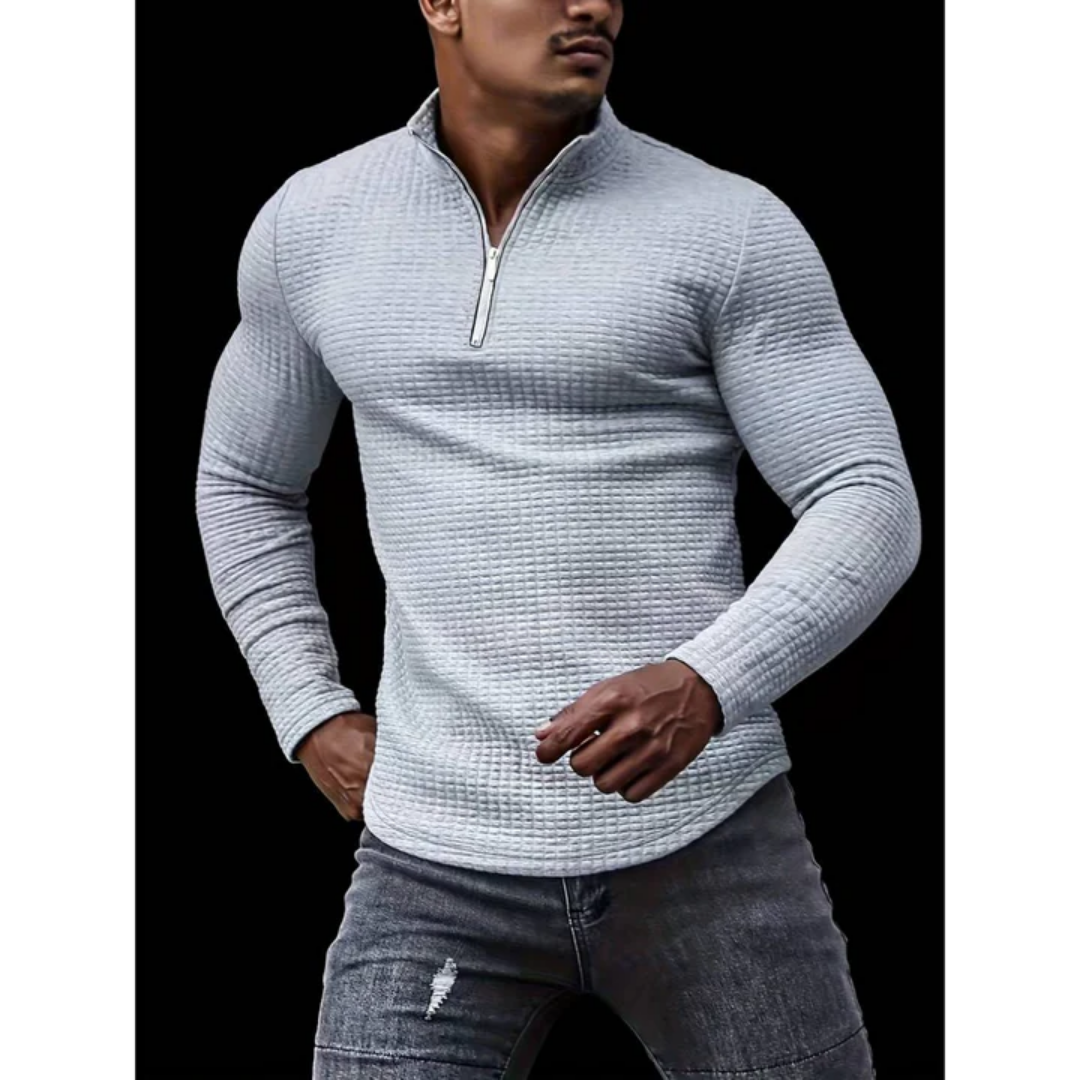 Rene | Half Zip Turtleneck Sweater For Men