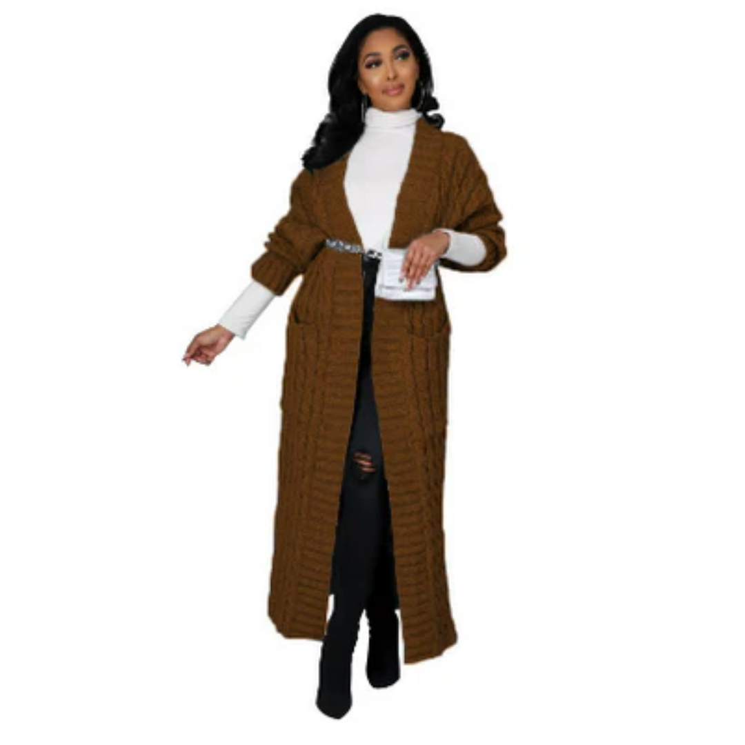 Suzan | Stylish Winter Long Knitted Cardigan For Women