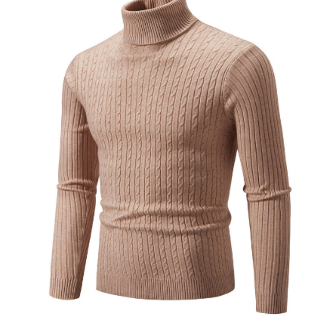 Dravid | Warm Knitted Turtleneck Sweater For Men