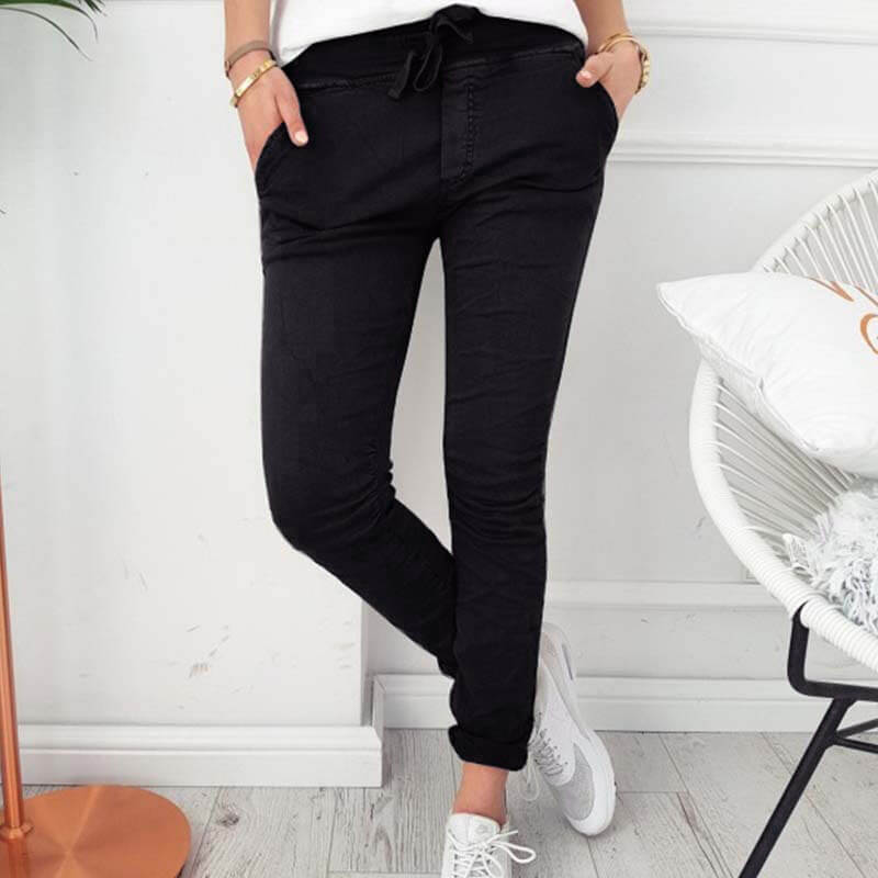 Elasticated lightweight casual trousers